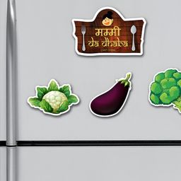 ARTBUG Green & Brown 4 Pieces Patterned Fridge Magnets-picture-10