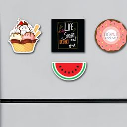 ARTBUG Black & Red 4 Pieces Printed Fridge Magnets-picture-3