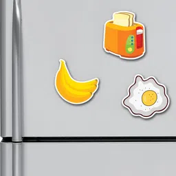 ARTBUG Yellow & White 3 Pieces Patterned Fridge Magnets-picture-36