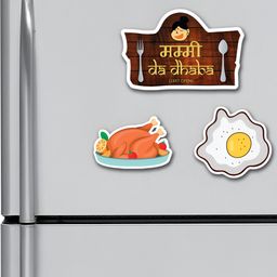 ARTBUG White & Brown 3 Pieces Patterned Fridge Magnets-image-39