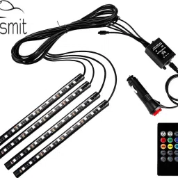 4 X 12 LED RGB Car Interior Decorative Light Floor Atmosphere Strip Light Car Car Fancy Lights-9