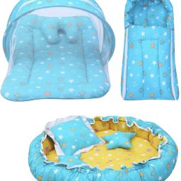 New Born Baby Daily Essentail Bedding Combo Pack(0-6 Months)(Total Items: 11)-image-52