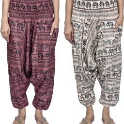 Animal Print Cotton Women Harem Pants-picture-15