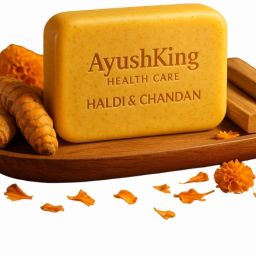 AyushKing Haldi & Chandan Health Care Soap – Ayurvedic Turmeric & Sandalwood-image-61