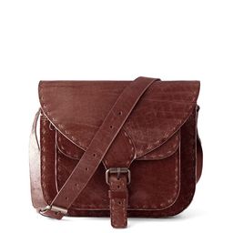 Goatter Brown Leather Structured Sling Bag-25