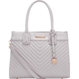 GIORDANO Geometric Self Design Structured Quilted Satchel Bag-55