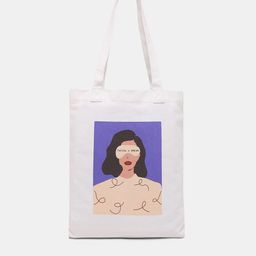 Vero Moda Printed Cotton Tote Bag-image-18