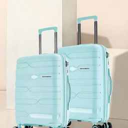 Nasher Miles Green Set of 2 Paris Hard-sided Luggage Trolley Bags-45