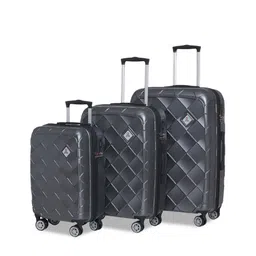 SWISS MILITARY Set Of 3 Textured Hard-Sided Trolley Bags-30