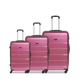 SWISS MILITARY Set Of 3 Textured Hard-Sided Trolley Bags-11