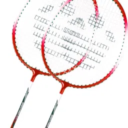 cosco CB 86 Twin Racket-Hobby adminton Racket And Aero 700 Shuttle Box With Wrist Band Red Strung Badminton Racquet image 3