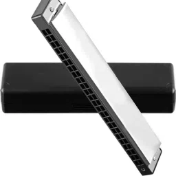 Hero HARMONICA Mouth Organ 24 Holes 48 Tones C Key With White Box (Silver)-25