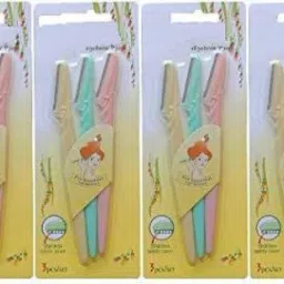 Eyebrow Facial Hair Remover Razor for Face, Women and Men (Multicolour) (Pack Of 4) (3 X 4 = 12), Women-image-37