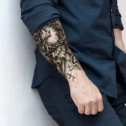 Temporary tattoo sticker men women boys girl waterproof flower star butterfly-image-60