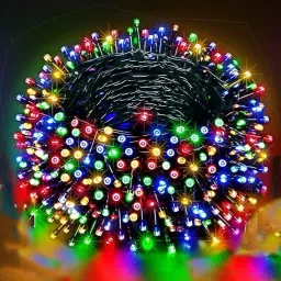 kr five products 1487 LEDs 25.4 m Multicolor Steady, Color Changing, Flickering Bulb Rice Lights image 4