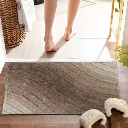 pano Brown Abstract MicroFibre 15x10 Inches Antiskid Bath Mats-picture-39