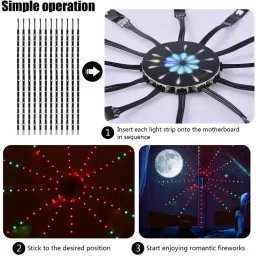 HyperTrex Premium Quality LED Firework Strip Light for Decoration with App & RemoteControl Light Strip image 4