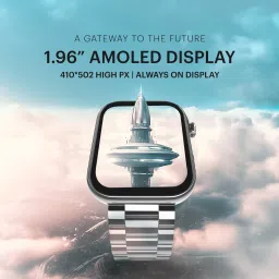 Noise Vision 3 with 1.96" AMOLED display with Thin Bezel, Metallic Build Smartwatch image 3