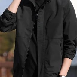 Men Solid Biker/Riding Jacket-image-75