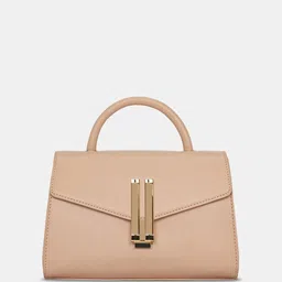 Forever Glam by Pantaloons Colourblocked PU Structured Handheld Bag with Applique image 2