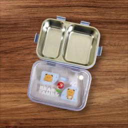Stainless Steel 2 Compartment Blue Lunchbox 750ml _KYNEW31 2 Containers Lunch Box-image-78