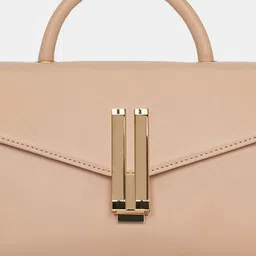 Forever Glam by Pantaloons Colourblocked PU Structured Handheld Bag with Applique image 5