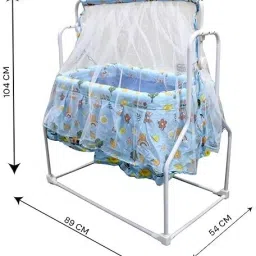 babyzon New Born Cozy Smart Crib,Cradle with Swing, Jhula with Mosquito Net image 3