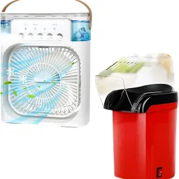 Lipzie Combo C971 Mini Spray fan, & Popcorn Maker Machine, Oil Free Popcorn 60 g Popcorn Maker-20
