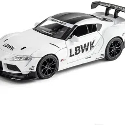 1:32 Supra Toy R35 Diecast Metal Cars with Openable Door Light Sound Pullback-image-36