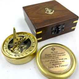 Anniversary Sundial Compass Gift for Him or Her Gift Ideas for Husband or Wife Compass-picture-17