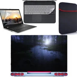 SDM nature wallpaper 4 in 1 combo pack with laptop skin sticker decal, laptop sleeve pouch, key guard, Screen protector all are laptop 15.6 inch Combo Set vinyl Laptop Decal 15.6 Combo Set 026 Combo Set-image-32