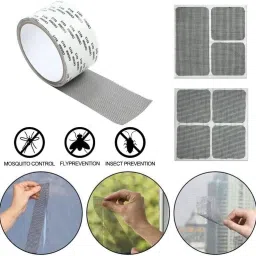 masox store Waterproof Sticky Netting Screen Anti-Mosquito Window Hole Patch Repair Tape K6 Insect Net image 3
