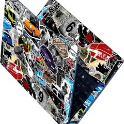Flipkart SmartBuy Full Body Laptop Skin Sticker - Sticker Bomb Cars Self Adhesive Vinyl Laptop Decal 15.6-image-93