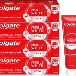 Visible White Tooth paste Teeth Whitening Starts in 1 week, Combo Pack of 4x120g Toothpaste-image-28