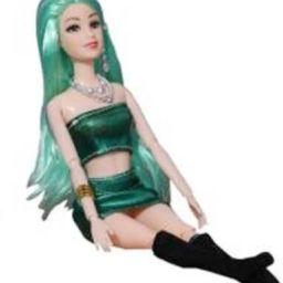Fashion Girl Doll | Doll Toy for Kids | Foldable and Movable Doll GREEN_DOLL_4-image-92