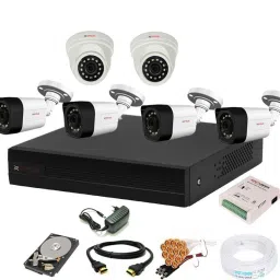 CP PLUS 8 Channal HD DVR 1080p 1Pcs,Outdoor Camera 2.4 MP 4Pcs,Indoor Camera 2.4 MP 2Pcs Security Camera-8