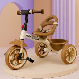 StarLight Premium Tricycle for kids 2 to 5 yrs | Trikes for Boys & Girls | Eva Wheels, Bell and Toy Basket | Ride-On Bike In Elegant Caramel Color Tricycle-picture-21