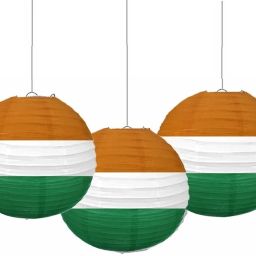 Tricolour paper hanging lamp Rice Paper Ball shades Multicolor Paper Hanging Lantern-12