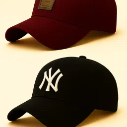 Solid, Self Design, Embroidered Sports/Regular Cap-image-77