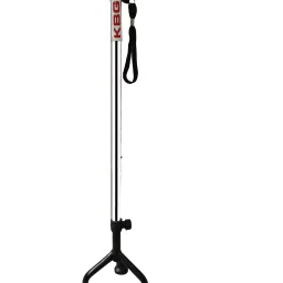 Surgical 3 Leg Black Base With Extra Support Height Adjustable Old Age Patient Walking Stick-picture-1