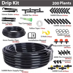 Drip Irrigation Garden Watering Drip Kit (200 Plants) Drip Irrigation Kit-image-62