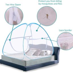casa furnishing Polyester Adults MN-52-D-BLUE Mosquito Net image 3