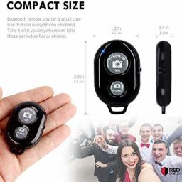 HSKK Bluetooth photo clicker Portable Wireless Bluetooth Selfie/Pictures Clicker Shutter Remote Button Compatible with All Smartphones,iOS, Tablets & Windows DeviceCamera Remote Control image 5
