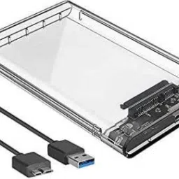 ULTRABYTES SATA to USB 3.0 External Hard Drive Enclosure HDD/SSD, Transparent Hard Disk Box 2.5 inch Hard Drive Enclosure (For 2.5 Inch Sata Hard Drive, Transparent) 2.5 inch Hard Drive Enclosure-7