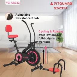 FG AB 333 By STAYFIT Multi Stationary bike Moving Handle Backrest Twister Pushup Indoor Cycles Exercise Bike-picture-1