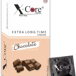 Condom For Men Dotted Long Time Delay Condoms - 10 Count Chocolate Flavour Condom-24