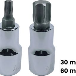 T-30+T-60, Hardened Chrome Vanadium Steel, Torx-Bit-Socket Socket Set-image-1