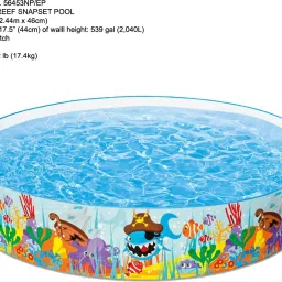 vw intex VW Ocean Reef Snapset Inflatable Pool, 8' X 18"(20.32cm x 45.72cm), Inflatable Swimming Pool image 2