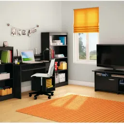 montage Wooden Study Table with Drawer and Shelf Storage Engineered Wood Multipurpose Table image 3