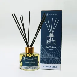 Festive Spice Reed Diffuser with 8 Fiber Reed Sticks | Room Air Freshener Diffuser Set-18